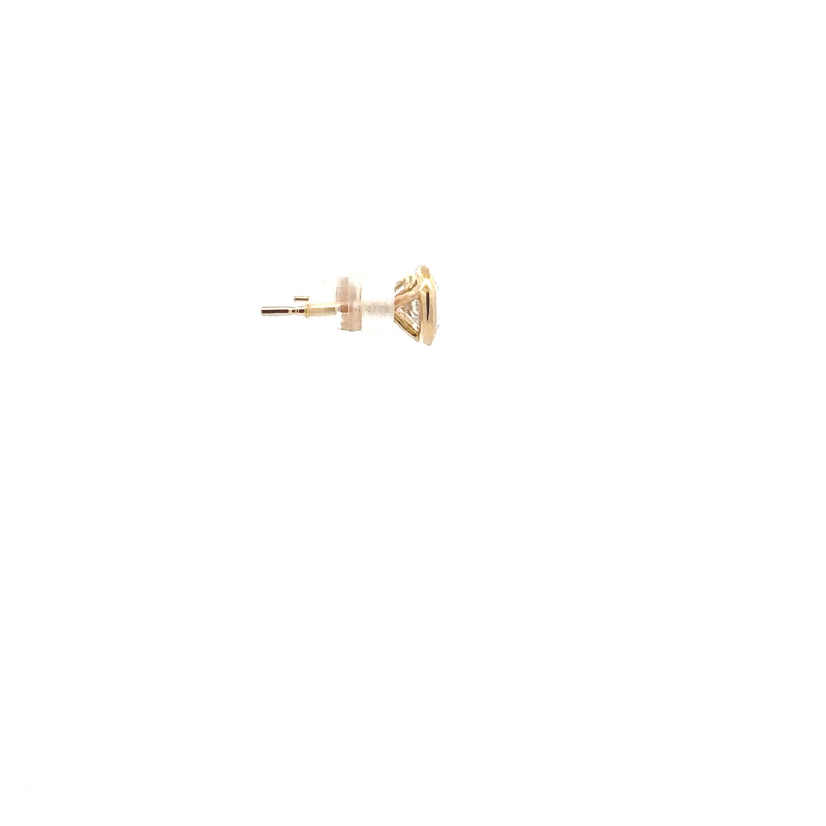 14K Yellow Gold White Zircon Earrings