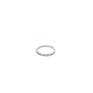 14K White Gold 0.20cttw Diamond Band, Size 6