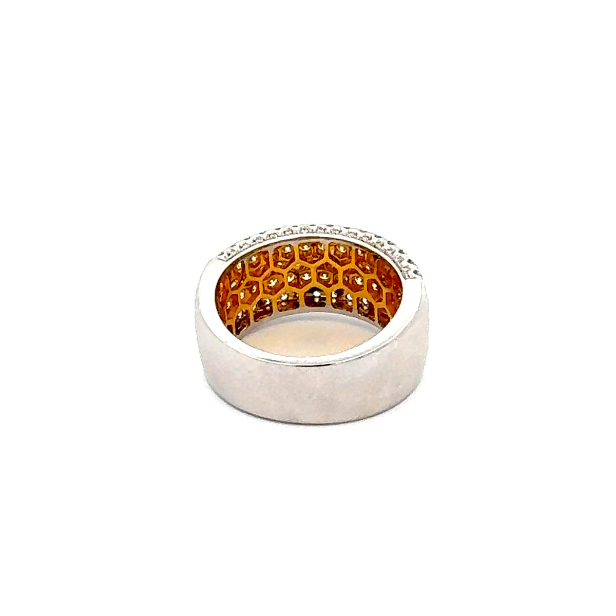 18K White Gold 1.56 cttw Natural Yellow and White Diamond Band