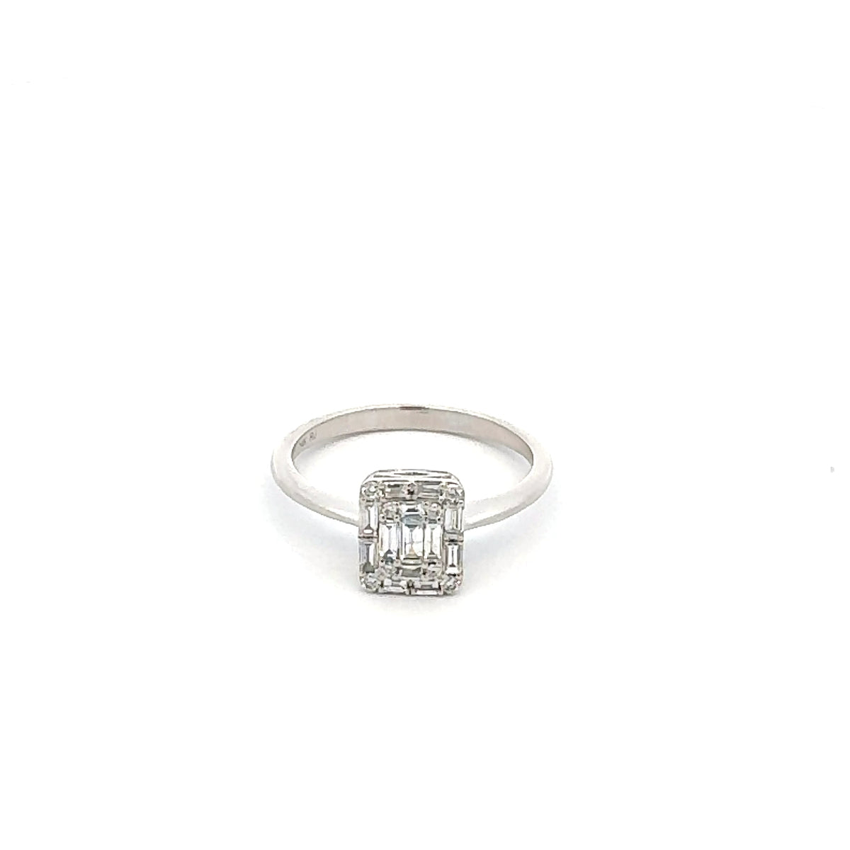 14K White Gold 0.27 cttw White Diamond Ring