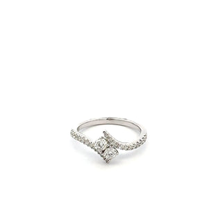 14K White Gold 0.45 cttw White Diamond Ring
