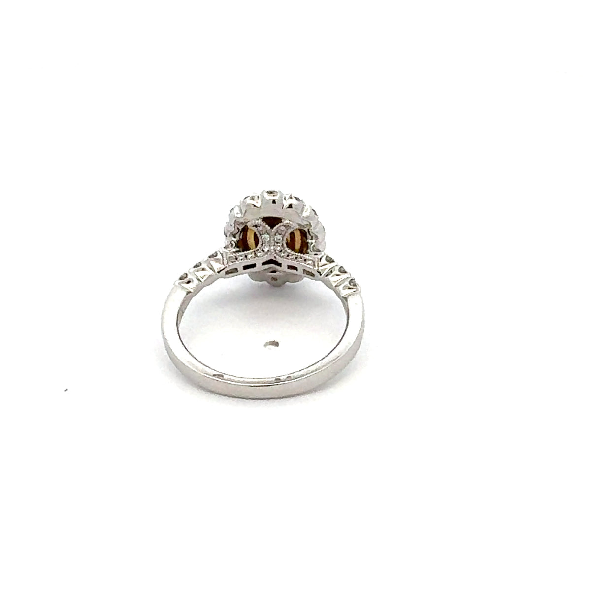 18K White Gold 1.31 cttw Natural Yellow and White Diamond Ring