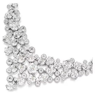 Constella necklace Mixed cuts, Clasp, White, Rhodium plated 5732249