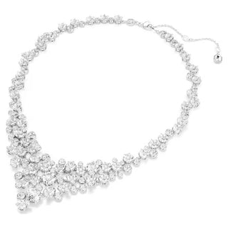 Constella necklace Mixed cuts, Clasp, White, Rhodium plated 5732249
