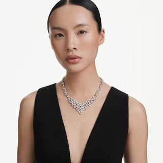 Constella necklace Mixed cuts, Clasp, White, Rhodium plated 5732249