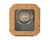 A khaki green Portuguese cork single watch winder with a hexagonal shape and a brand logo on the top.