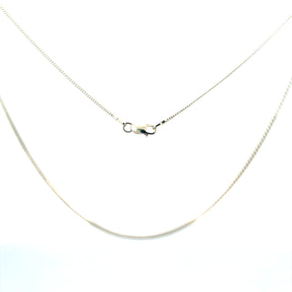 925 Sterling Silver 1.0mm Curb Chain, Lobster Clasp