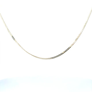 925 Sterling Silver 2.15mm Curb Chain, 18"
