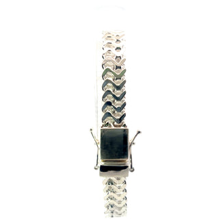 925 Sterling Silver 10.5mm I.D. Bracelet with Box Clasp - 8.5 Inches