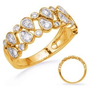 Anillo de diamantes de 0,80 quilates en oro amarillo de 14 quilates