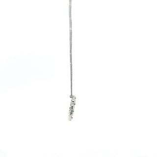 925 Sterling Silver Marquise Lab Grown Diamond Pendant Necklace