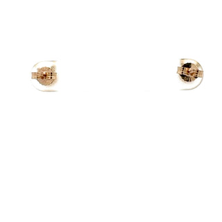 10K Yellow Gold Diamond and Pearl Cat Stud Earrings