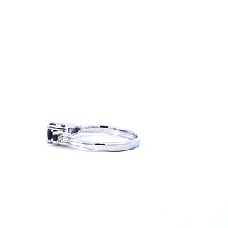 10K White Gold Sapphire and Diamond ring