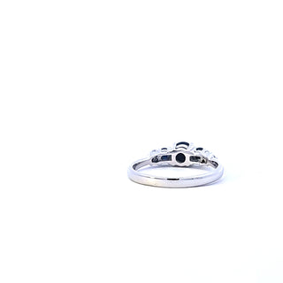 10K White Gold Sapphire and Diamond ring