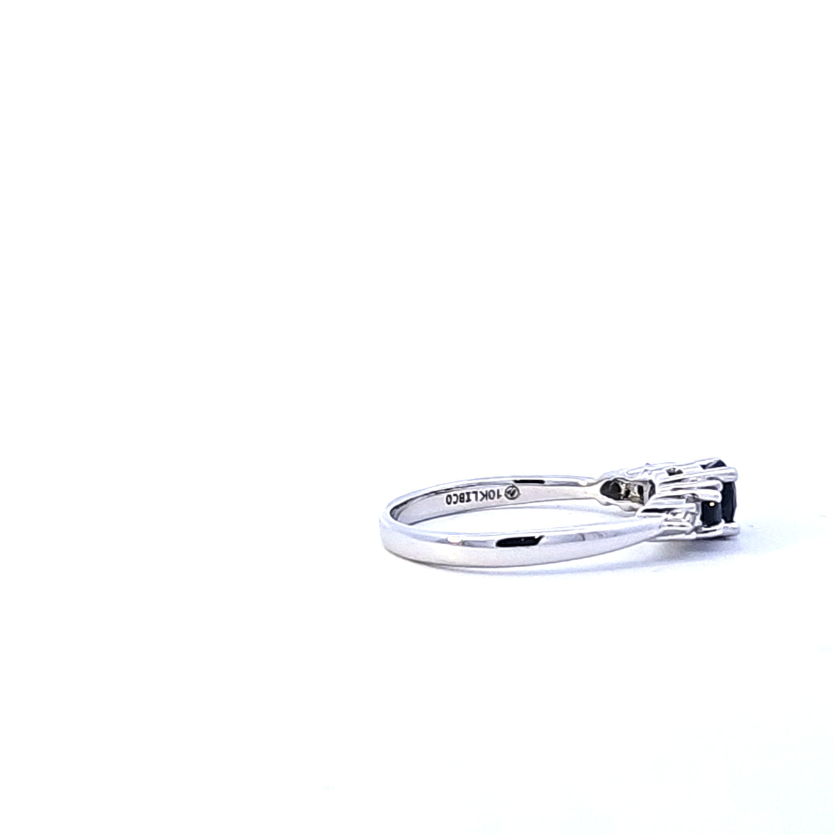 10K White Gold Sapphire and Diamond ring