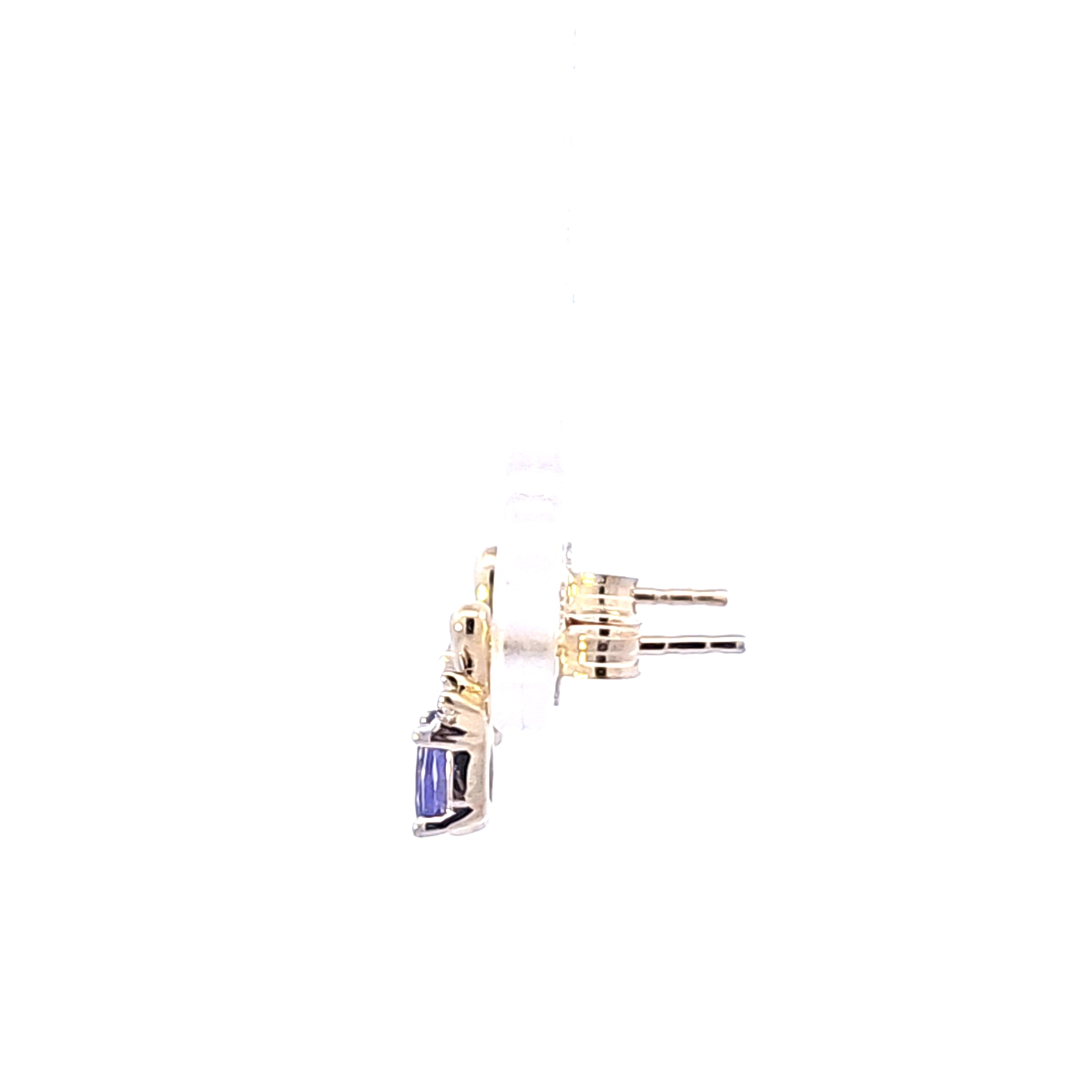 10K Yellow Gold Tanzanite and Diamond Earrings