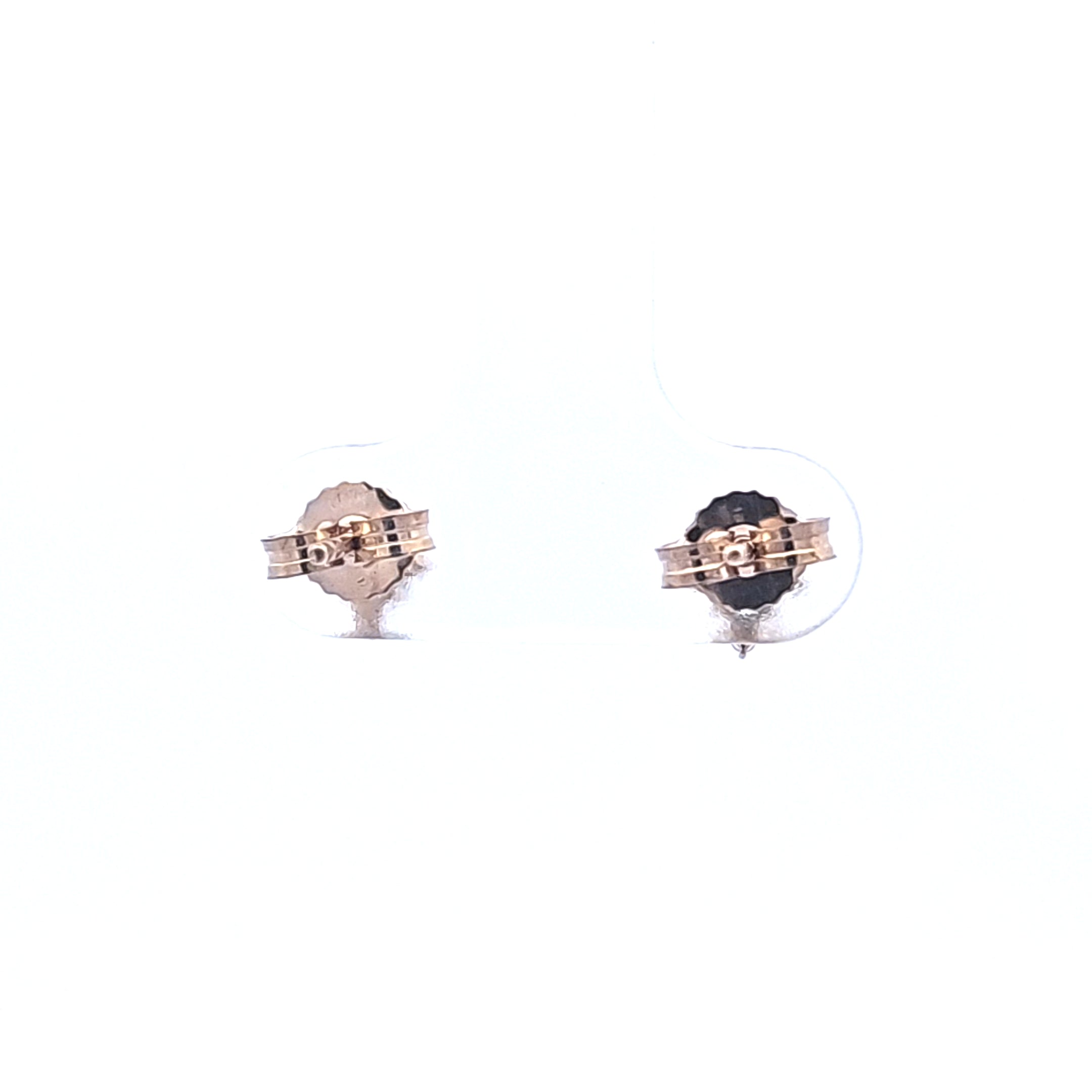 10K Yellow Gold Blue Topaz and Diamond Earrings