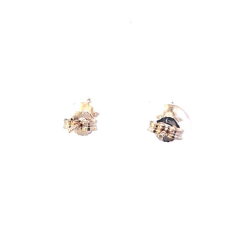 10K Yellow Gold Opal and Diamond Earrings