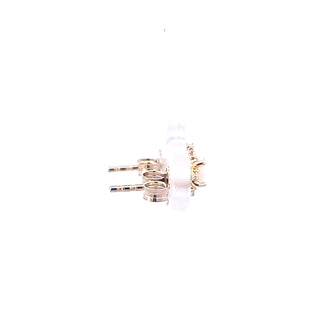 10K Yellow Gold Opal and Diamond Earrings
