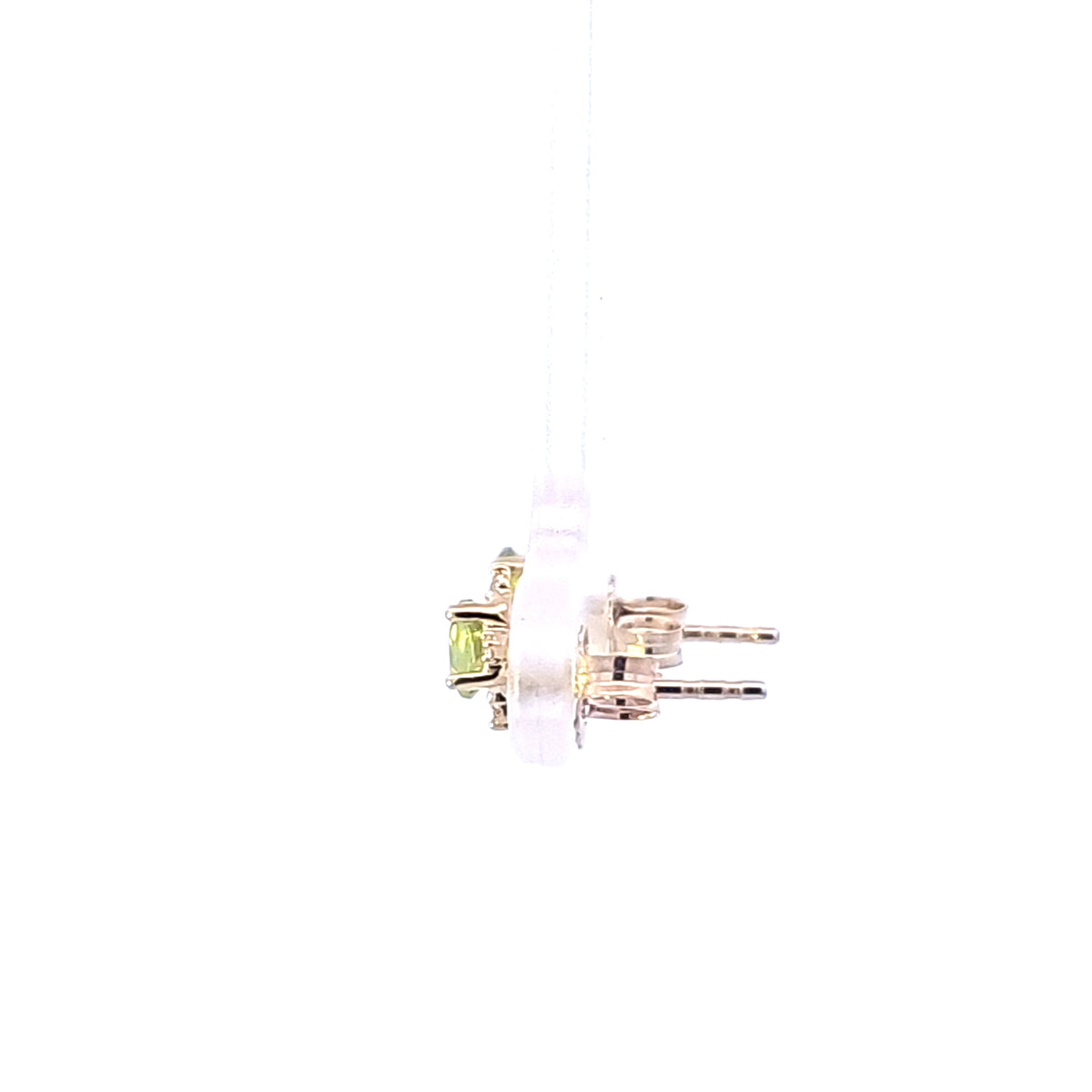 10K Yellow Gold Peridot and Diamond Earrings