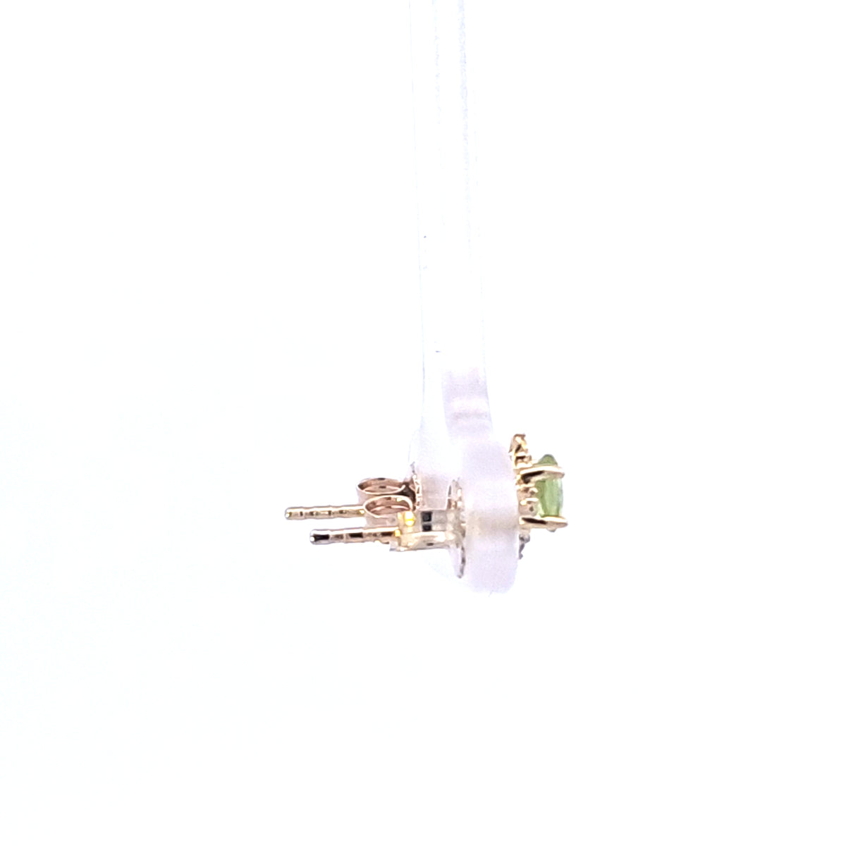 10K Yellow Gold Peridot and Diamond Earrings