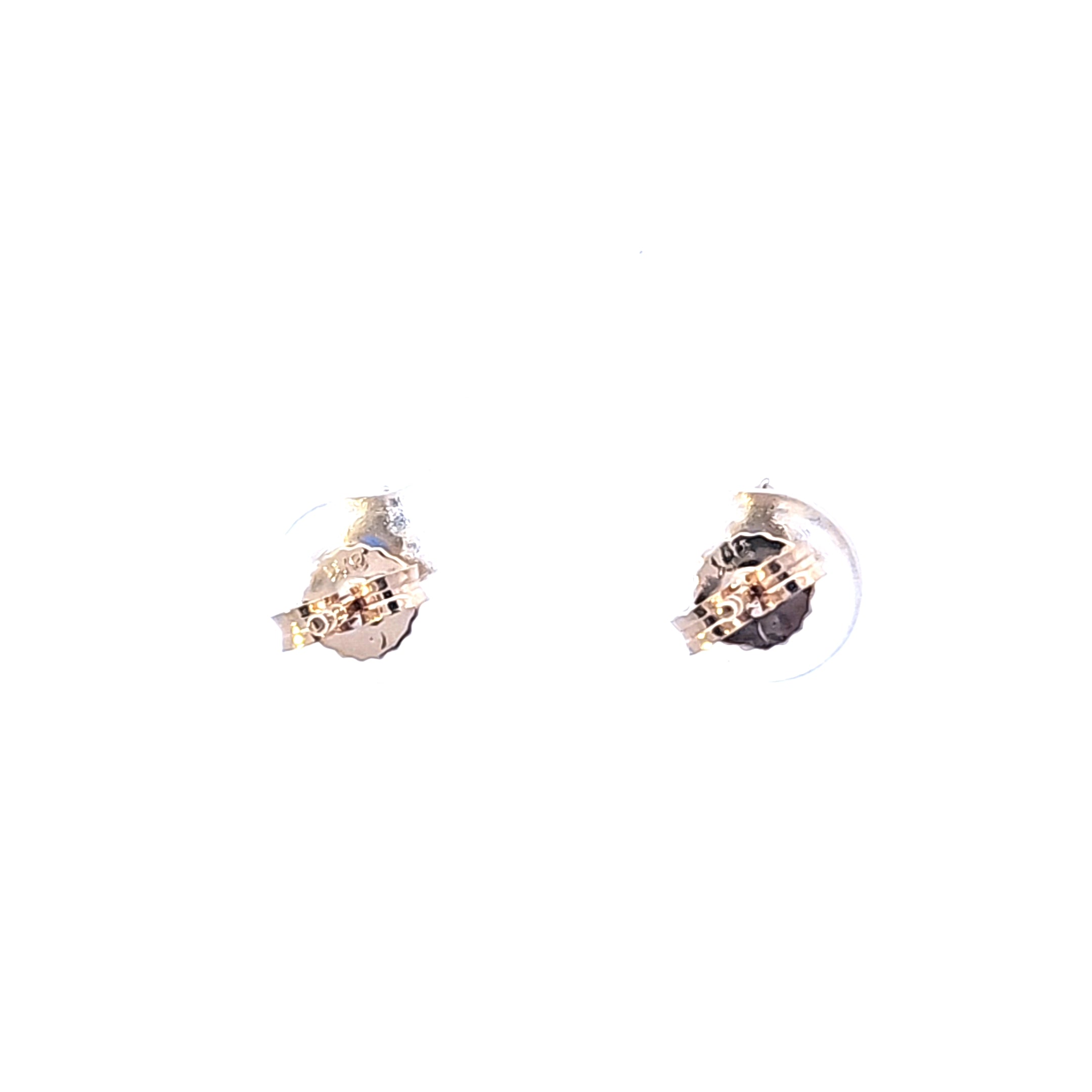 10K Yellow Gold Sapphire and Diamond Earrings