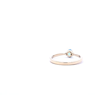 10K Yellow Gold 0.16cttw Blue Topaz and 0.03cttw Diamond Ring