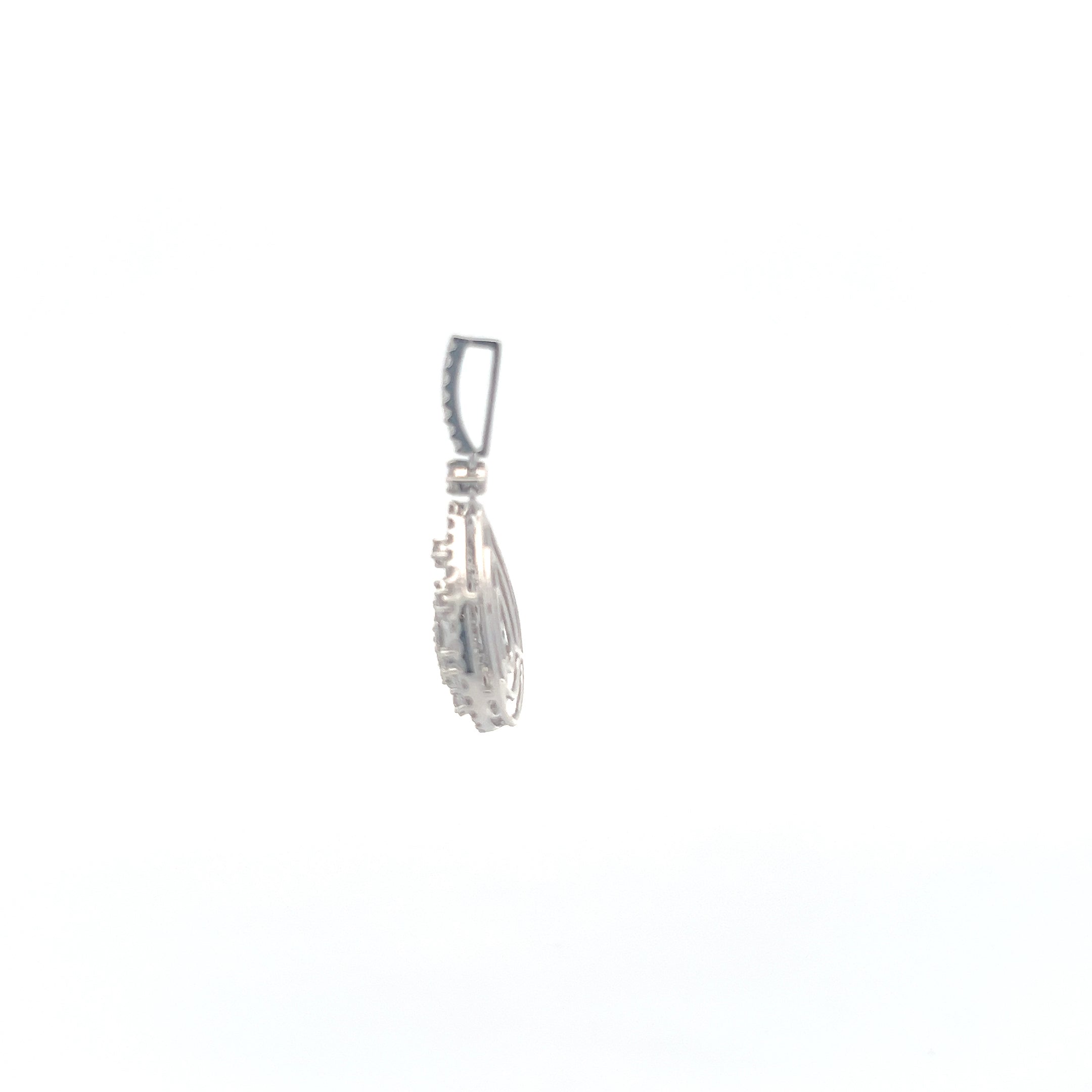 14K White Gold 0.79 cttw White Diamond Pendant