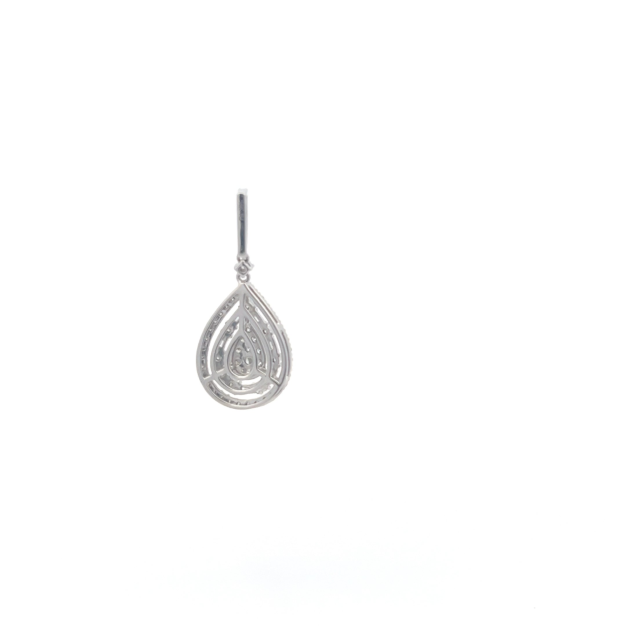 14K White Gold 0.79 cttw White Diamond Pendant
