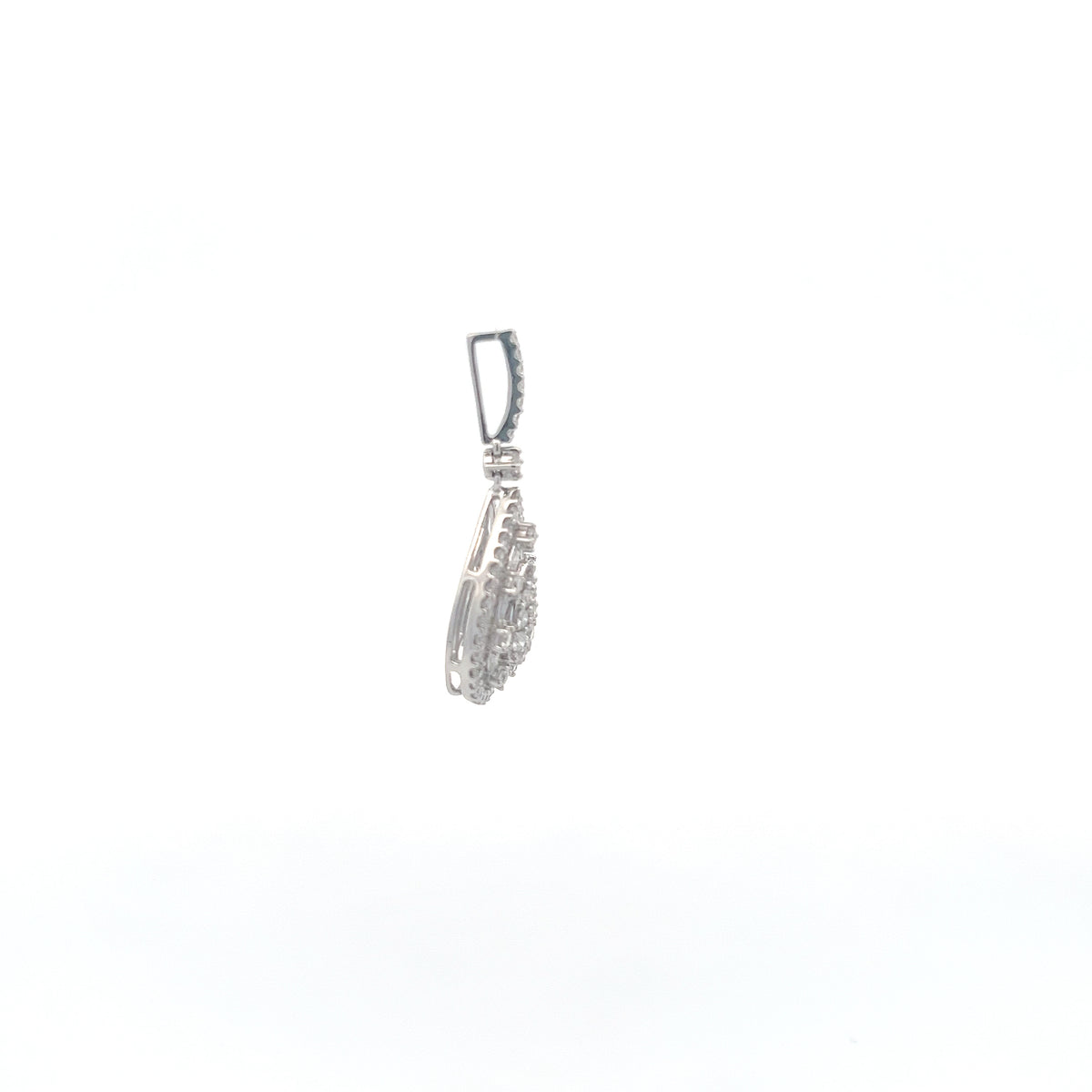 14K White Gold 0.79 cttw White Diamond Pendant