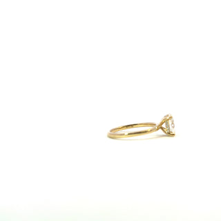 14K Yellow Gold 1.07Cttw Lab Grown Oval Cut Diamond Engagement Ring With Hidden Halo