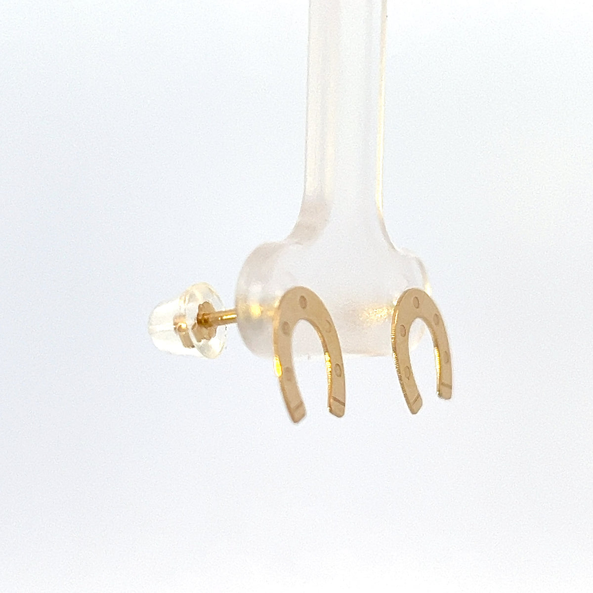 14K Yellow Gold Horseshoe stud earrings