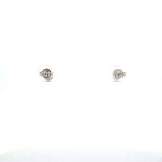 14K White Gold 0.12cttw Maple Leaf Canadian Diamonds Earrings