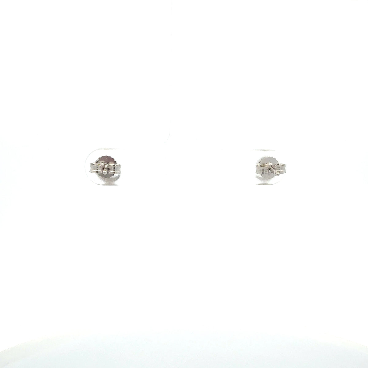 14K White Gold 0.12cttw Maple Leaf Canadian Diamonds Earrings