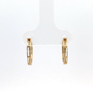 10K Yellow Gold Round Textured Earrings