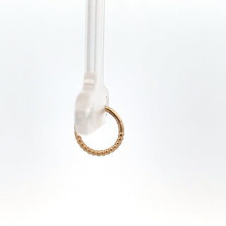 14KYellow Gold Beaded Hugger Earrings single