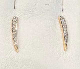 14K Yellow Gold Diamond Earrings