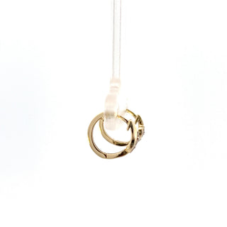10K Yellow Gold 0.07cttw Diamond Hoop Earrings
