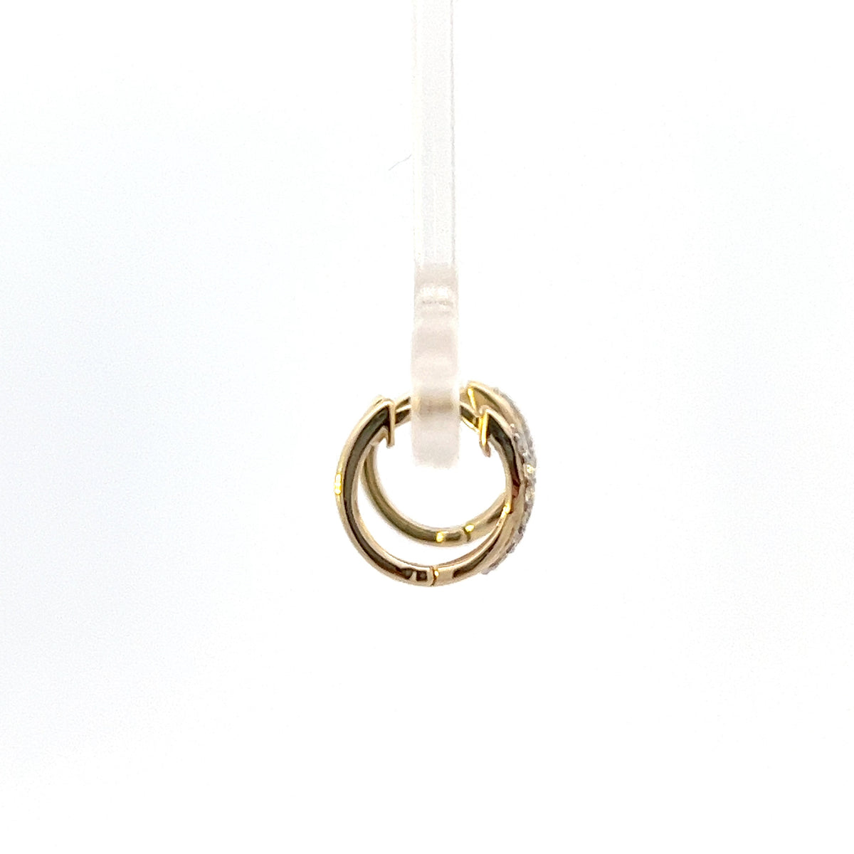10K Yellow Gold 0.10cttw Diamond Hoop Earrings