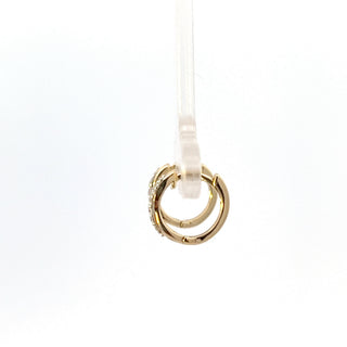 10K Yellow Gold 0.10cttw Diamond Hoop Earrings