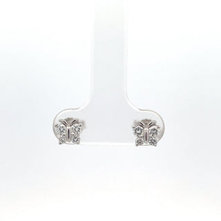 10K White Gold 0.34cttw Lab Grown Diamond Butterfly Earrings