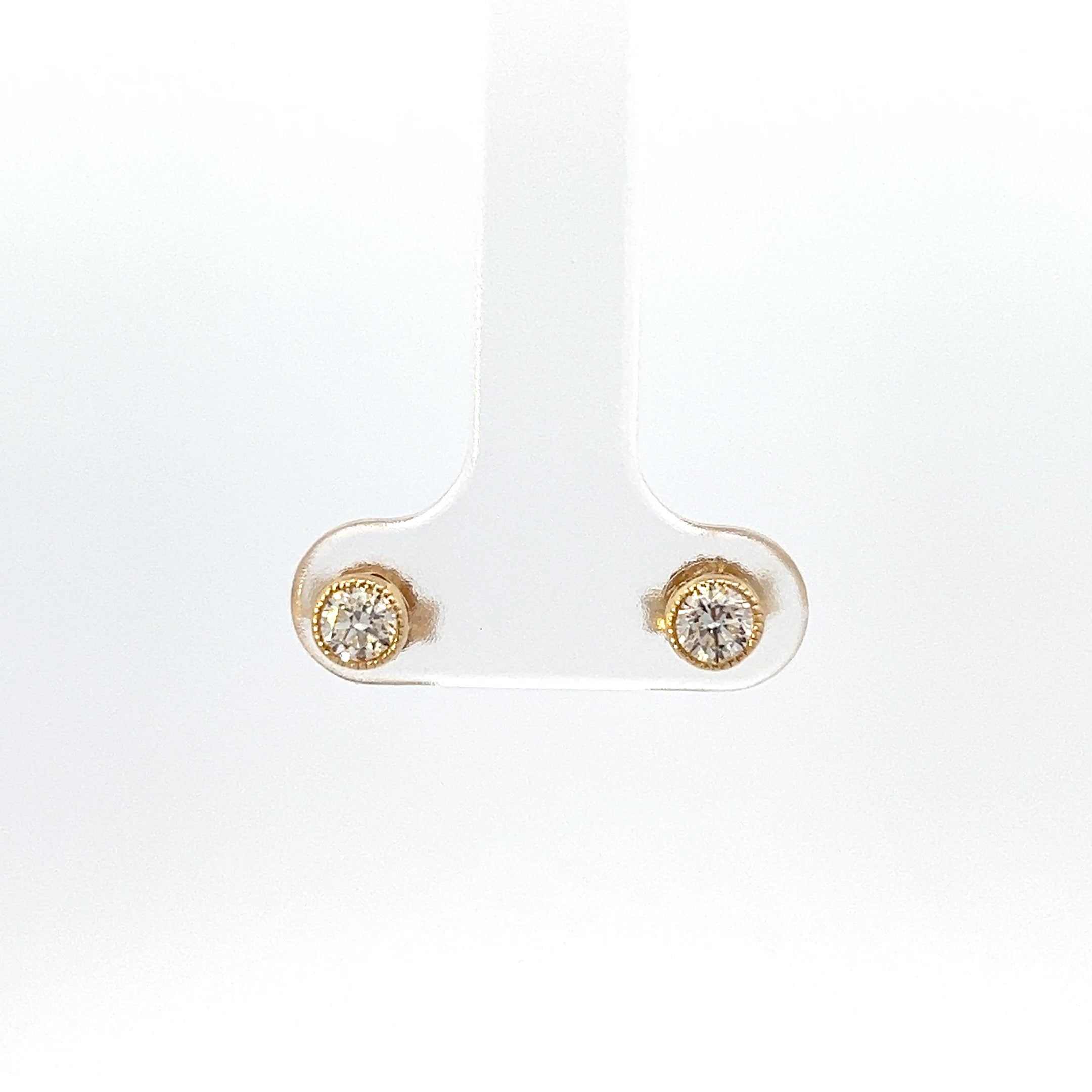 10K Yellow Gold 0.40cttw Lab Grown Diamond Earrings