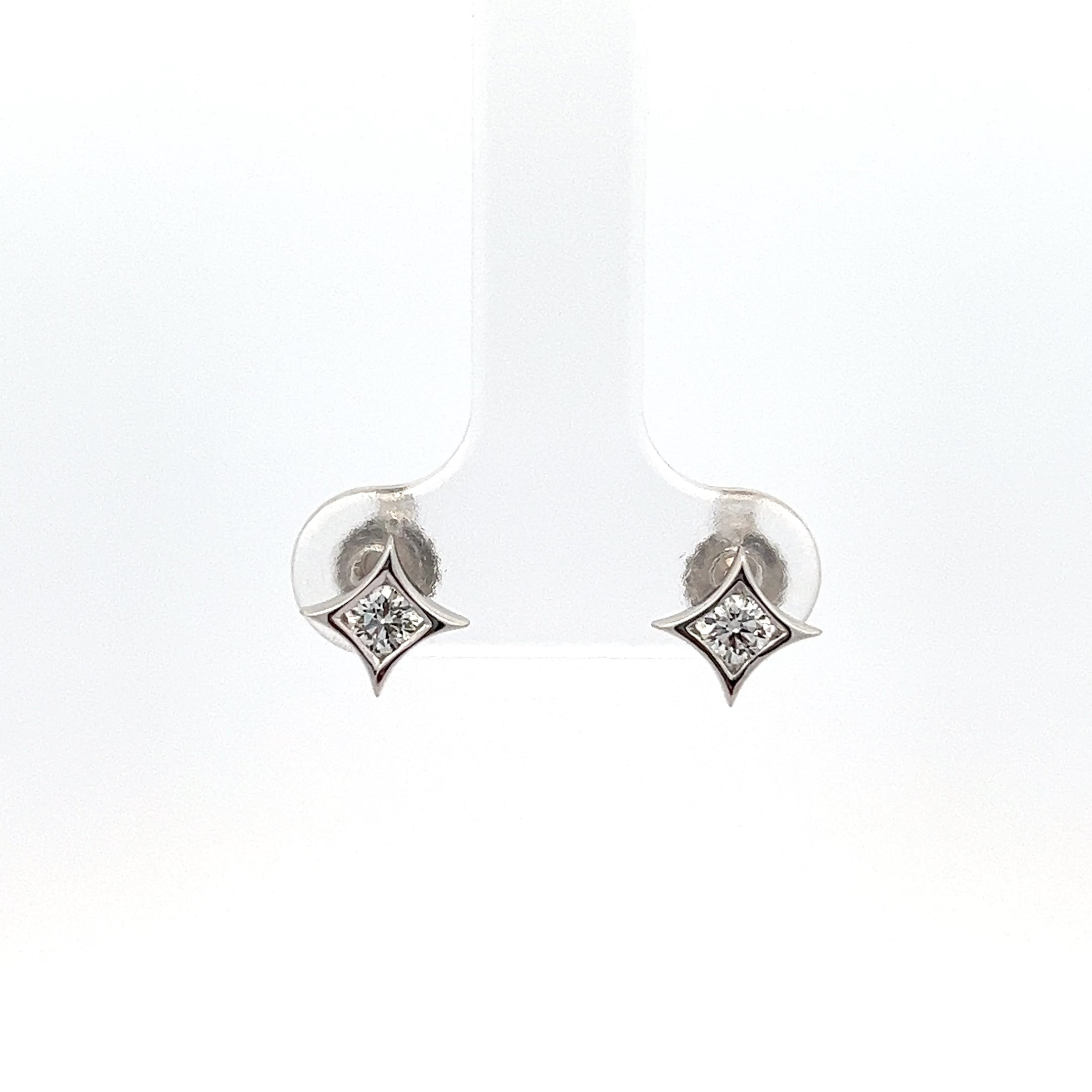10K White Gold 0.25cttw Lab Grown Diamond Earrings