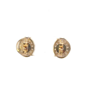 10K Yellow Gold Tanzanite , White sapphire and Diamond Earrings