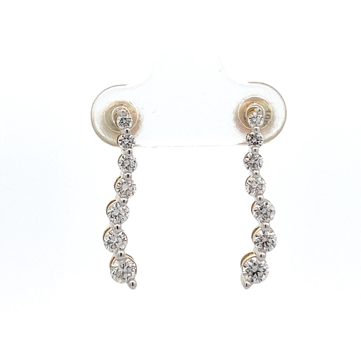 10K Yellow Gold 1.00cttw  Lab Grown Diamond Earrings