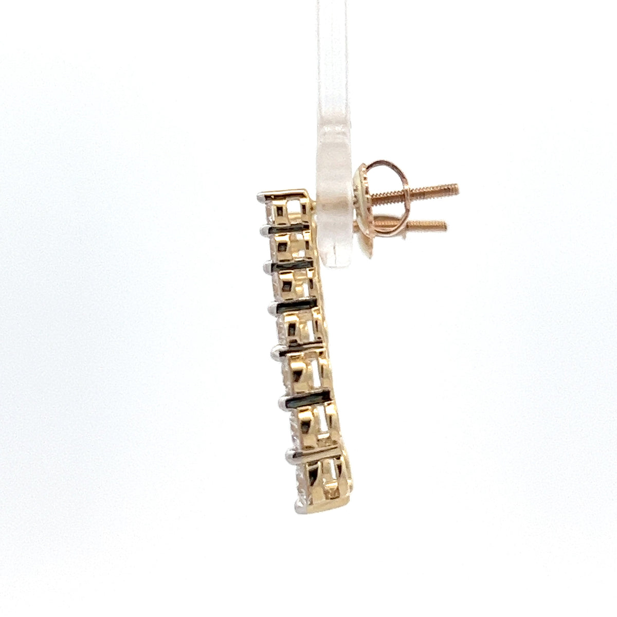 10K Yellow Gold 1.00cttw  Lab Grown Diamond Earrings