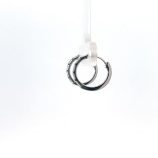 10K White Gold Diamond Hoop Earrings  0.30cttw