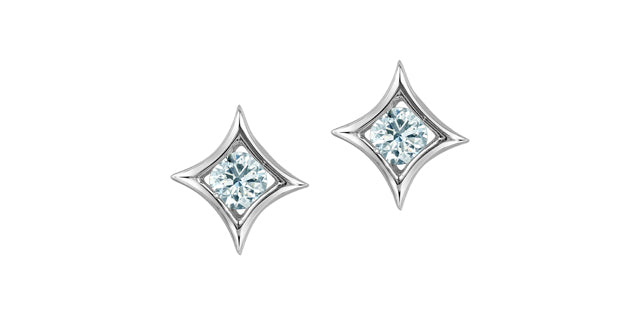 10K White Gold 0.25cttw Lab Grown Diamond Earrings