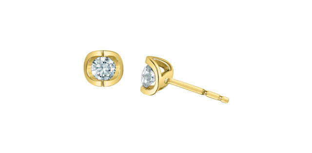 10K Yellow Gold 0.40cttw Lab Grown Diamond Earrings