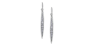 10K White Gold 0.10cttw Diamond Earrings